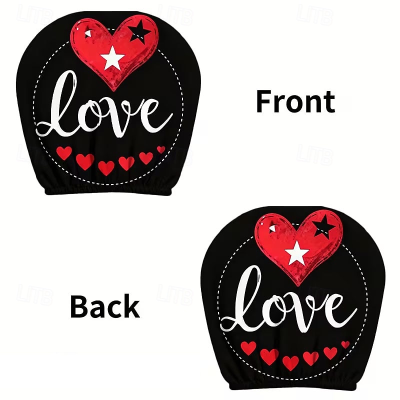 2pcs Cute Flower Love Heart Print Headrest Covers, Valentine's Day Heart-Eyed Girl Car Headrest Protector, Interior Decor, No Filling, Easy to Install and Wash, Suitable for Long-Distance Travel Naps 2026 - $14.99 –P23