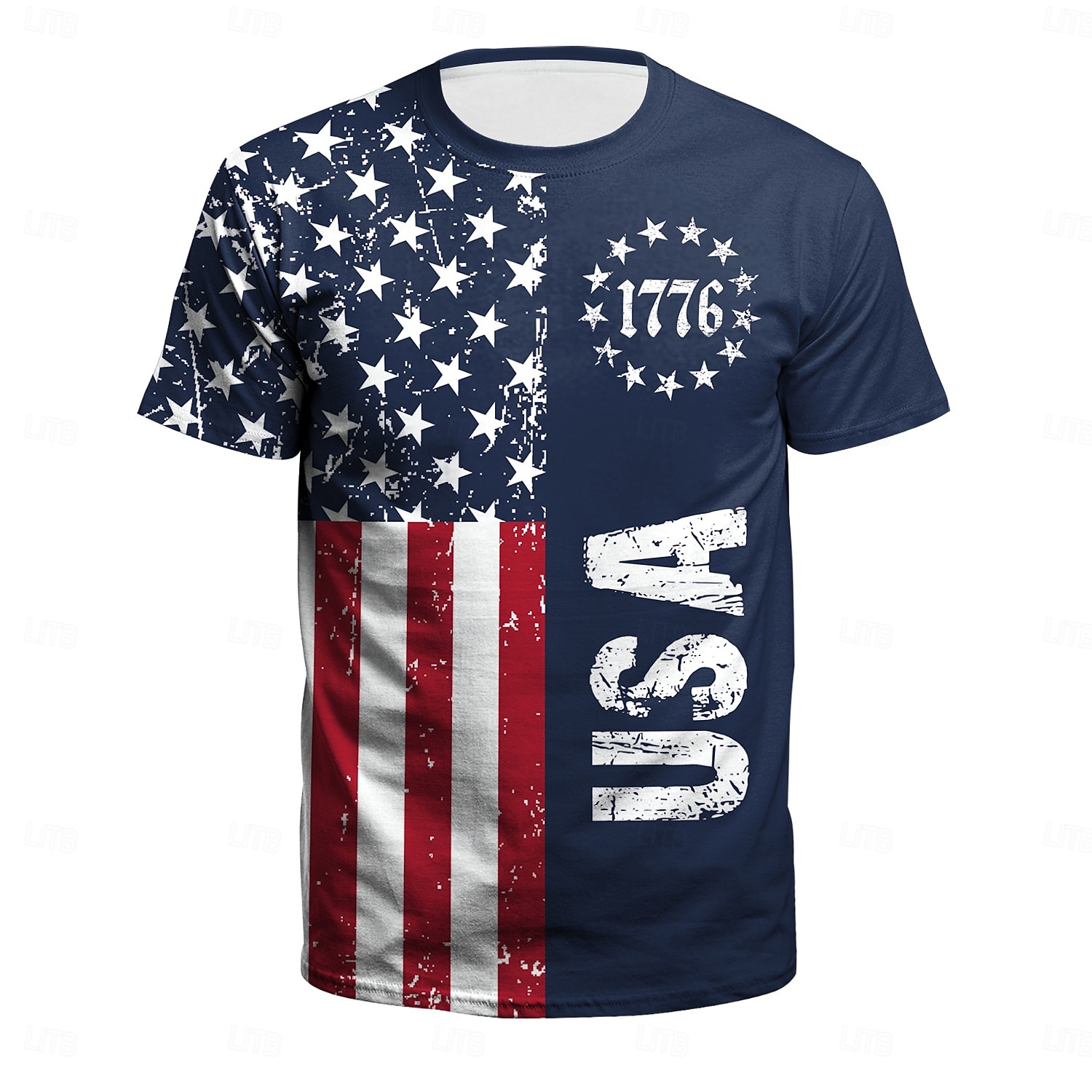 250e anniversaire des États-Unis Patriotique T-shirt Drapeau des États-Unis 250 ans 1776 Nouveauté Drôle Adulte Homme Semi-quincentenaire Jour de l'Indépendance / 4 Juillet 4 Juillet Occasionnel de 2026 ? $20.99 –P3