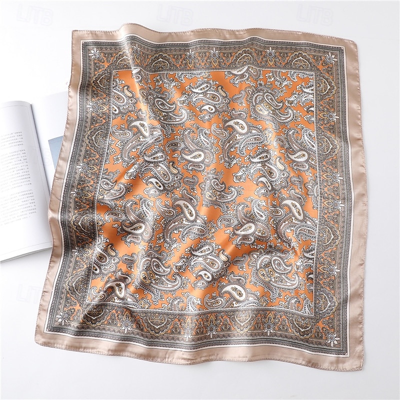 Damen Quadratischer Schal Infinity-Schal Täglich Outdoor Straße Schwarz Orange Khaki Schal Blumen 2026 - $11.49 –P2