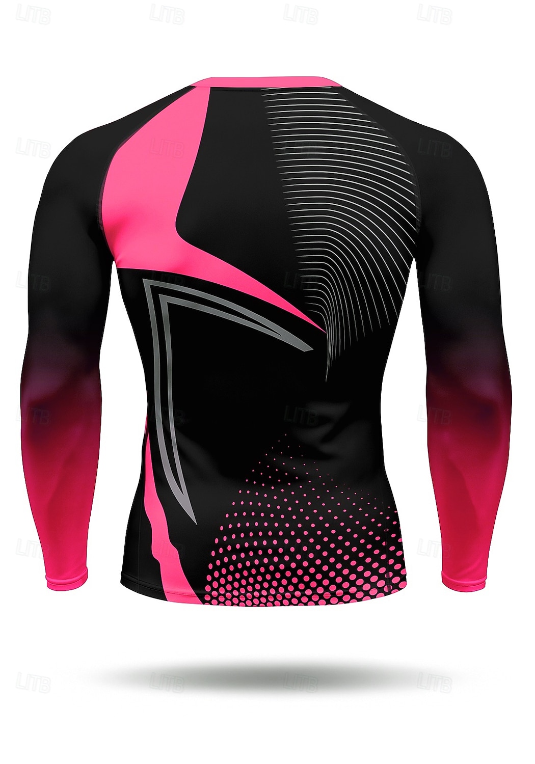 Муж. Футболка для бега Компрессионная футболка 3D печать Длинный рукав Основной слой Весна Осень Геометрический принт Быстровысыхающий Сжатие видеоизображений Для тренировки Power Flex Влагоотводящие 2026 - $18.99 –P6