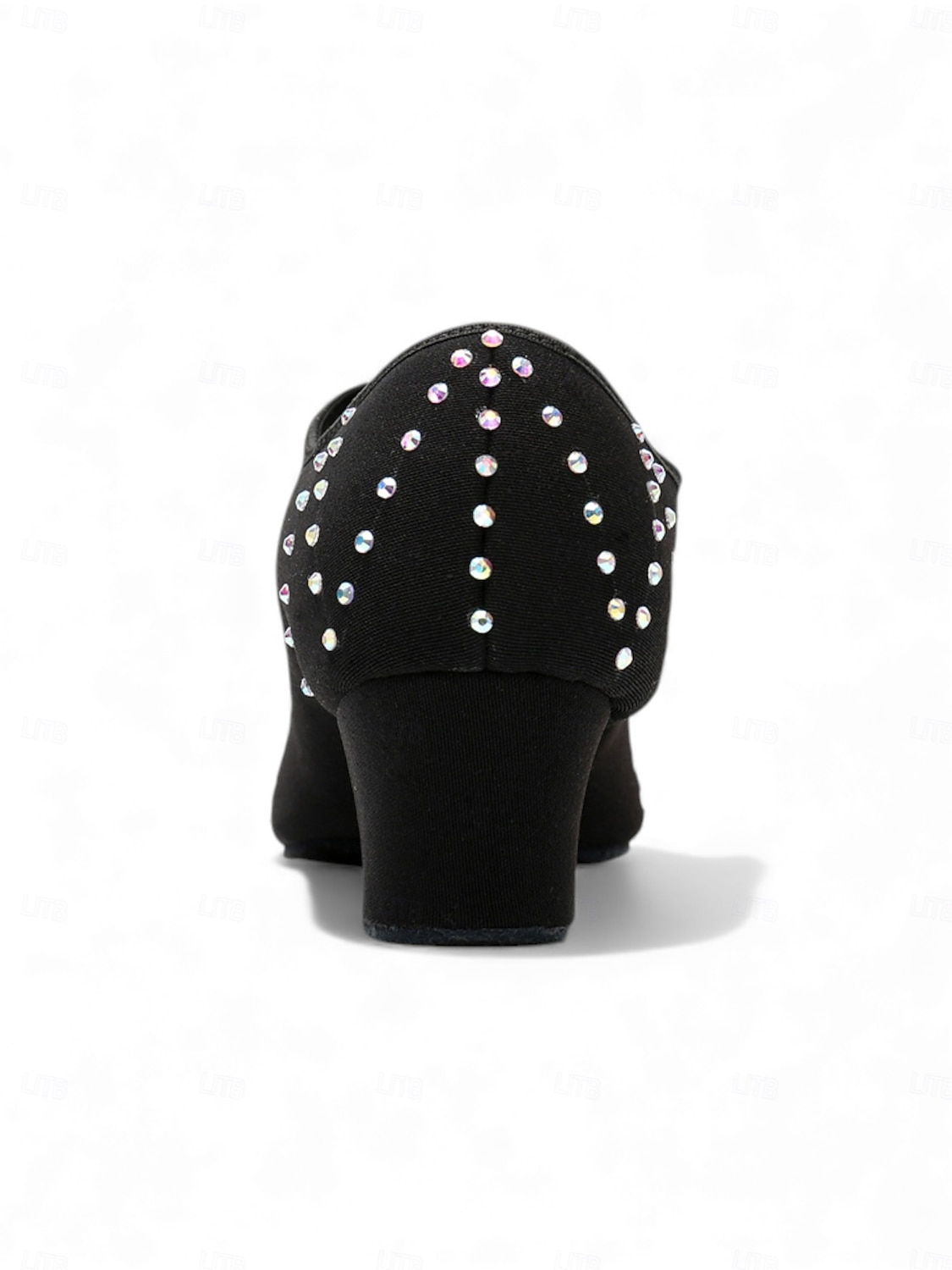 Professionelle Lateintanzschuhe für Damen – schwarze Schnürschuhe aus Wildleder mit Strasssteinen und Strassverzierungen für Standardtänze, Salsa und Tango &Bühnenperformance 2026 - $54.99 –P2