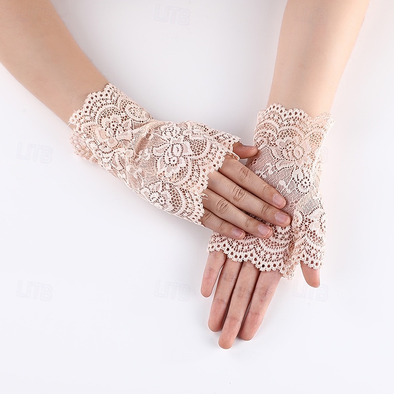 Elegantní Vinobraní Řvoucí 20s Rukavice Večerní rukavice Velký Gatsby Krajka Maškarní kostým Dámské Karneval Plesová maškaráda Ležérní Karneval Dospělí Rukavice 2026 - $25.99 –P10