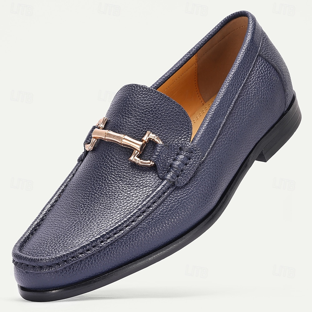 Men's Elegant Blue Leather Loafers – Comfortable and Stylish, Perfect for Weddings, Formal Events and Special Occasions 2026 - $99.99 –P2