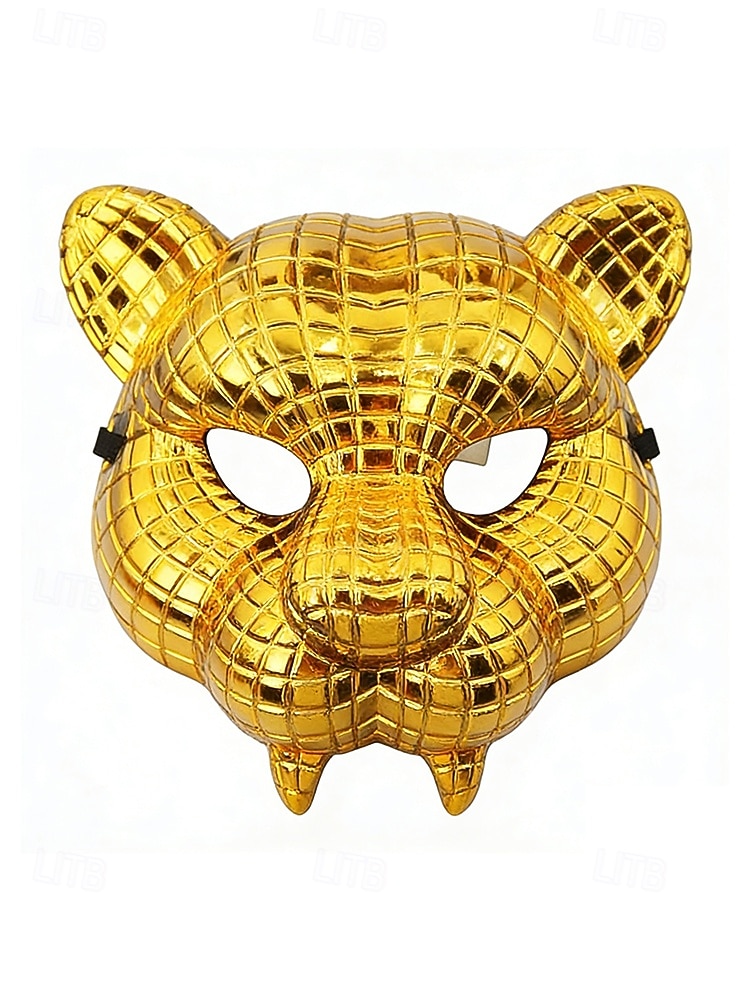 Maschera per carnevale in plastica metallica multi-stile per uomo – Costumi da leone volpe e tigre in oro per carnevale e balli in maschera del 2026 a $24.99 –P6