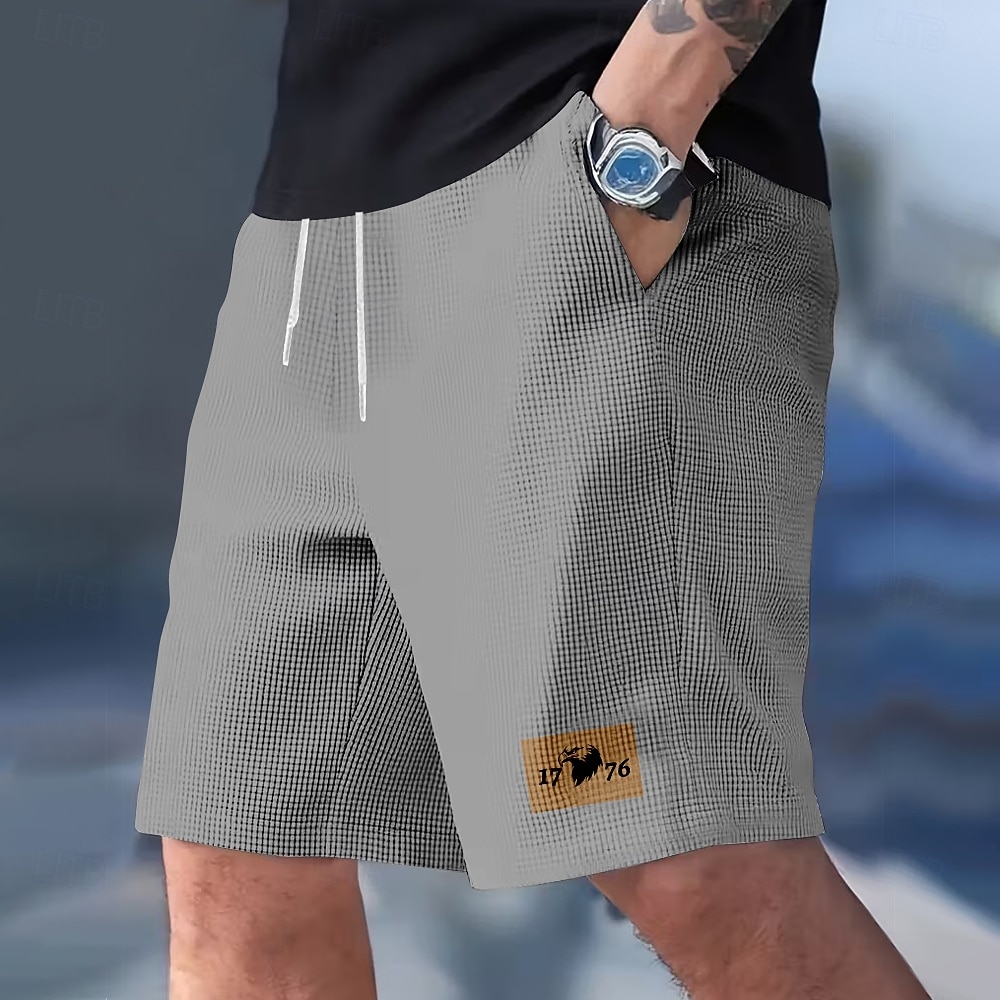 Per uomo 1776 250° anniversario degli Stati Uniti Pantaloncini Waffle Pantaloncini da tuta Pantaloncini casual Misura del girovita medio Moda Casual Vacanza Jogging Allenamento Coulisse elastica in del 2026 a $22.99 –P3