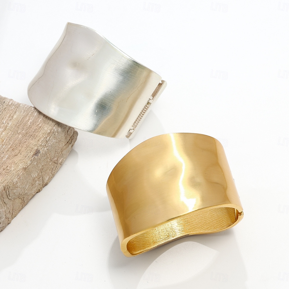 Samba Accessories Chunky Gold Silver Wide Cuff Bracelets for Women - Polished Metal Statement Banglesl Performance Costume 2026 - $9.49 –P4