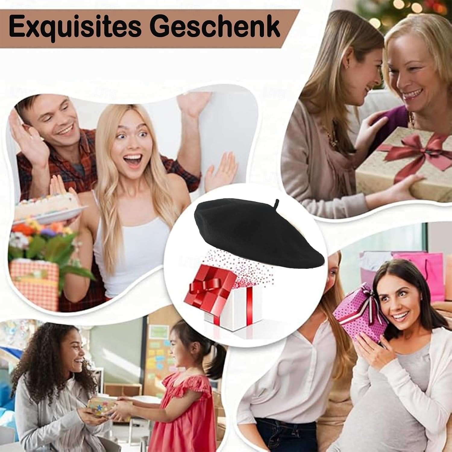 Barett Pantomimenkünstler Pantomime-Clown Zirkus Cosplay-Kostüm Erwachsene Herren Damen Halloween Karneval Party Leistung Verkleiden 2026 - $20.99 –P7