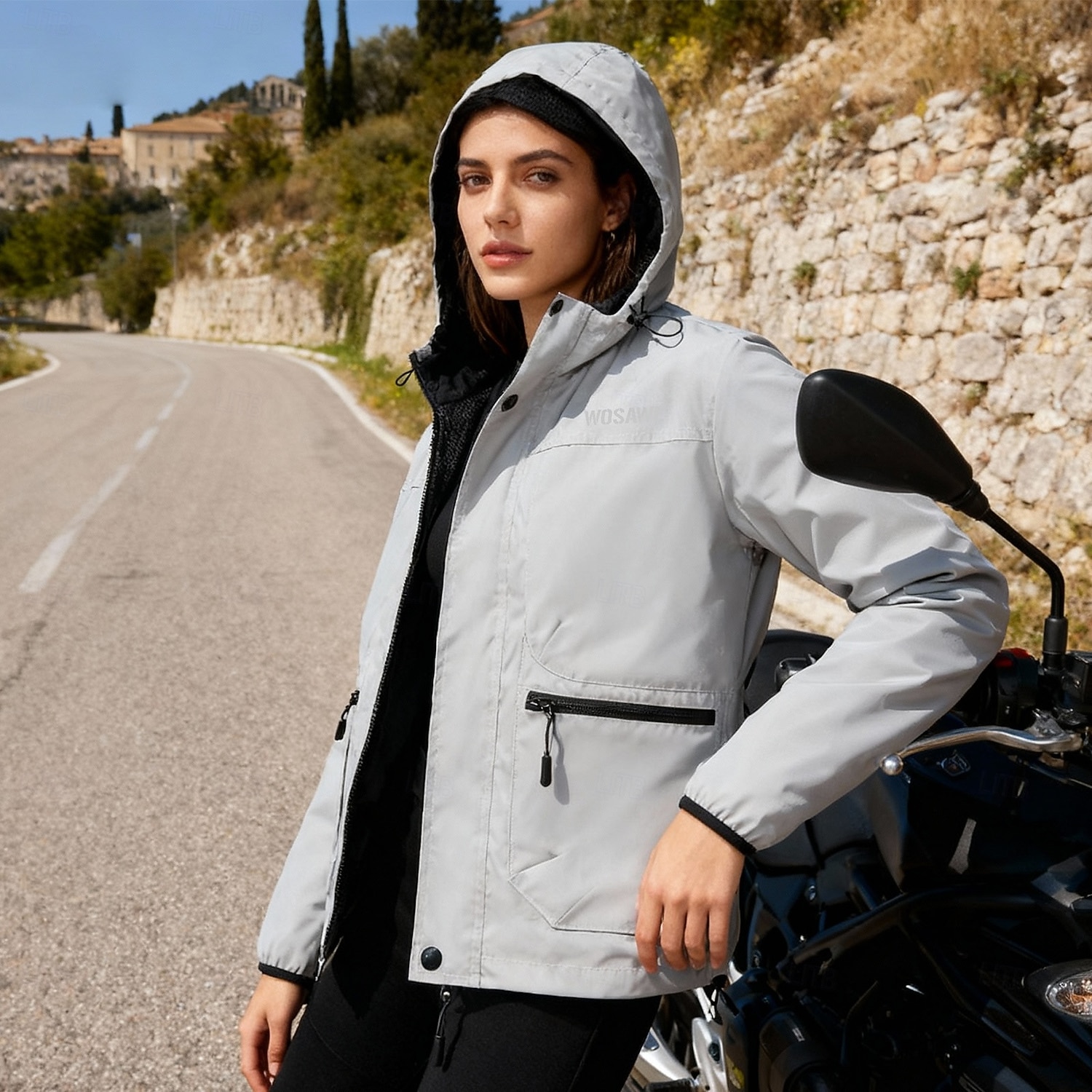 WOSAWE motorcycle reflective belt hat jacket motorcycle hiking night riding night running workwear charging jacket windproof and splash proof jacket BD264 2026 - $98.99 –P5