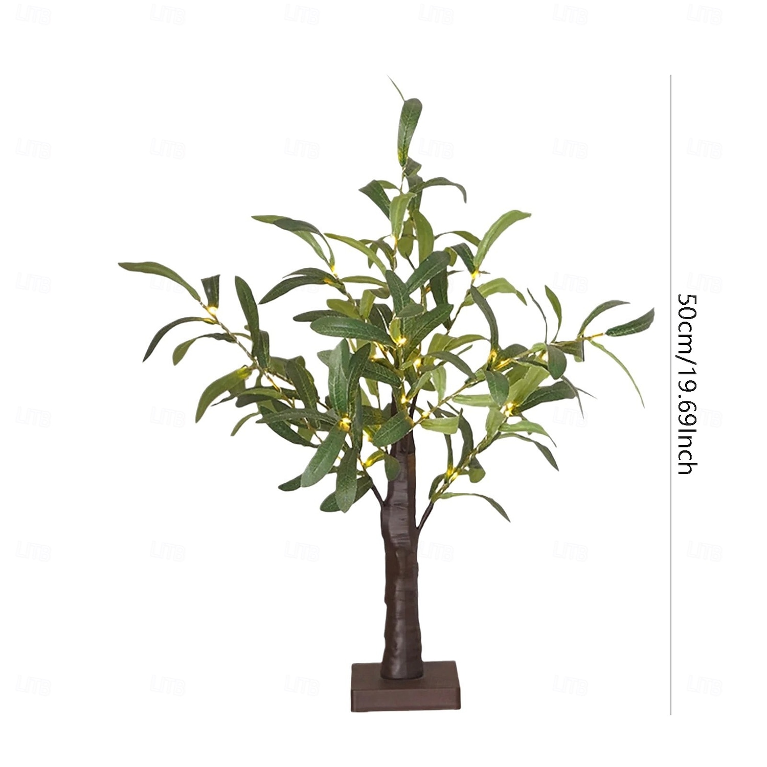 אור עץ מדומה של עלי זית לד 50 ס"מ/19.69 אינץ' סוללת aaa USB דו-תכליתי אביב וקיץ מקורה חדר שינה סלון חדר אוכל מסיבה שולחן עבודה קישוט אביזרים קישוט אור אווירה 2026 - $21.99 –P3