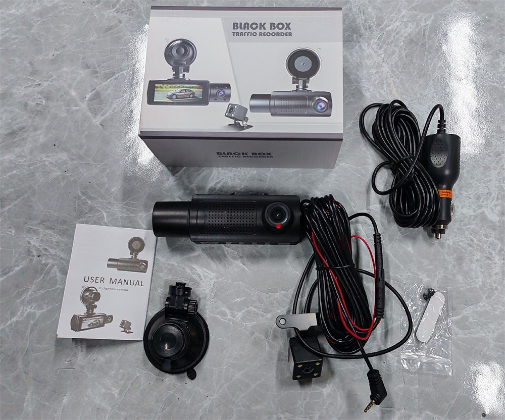 3.16-Inch High-Definition 1080P Screen Driving Recorder Three-Lens Car DVR With Reversing Image Loop Recording Motion Detection 2026 - $58.99 –P15