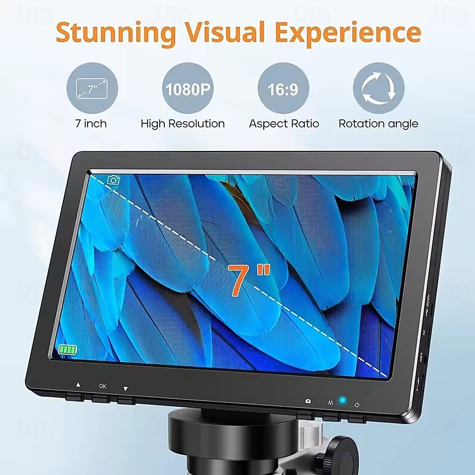 2026年 デジタル顕微鏡 1200倍 高画質 HD USB プロフェッショナル電子顕微鏡 修理用 LEDライト8個付き  コレクション – $136.99 –P3