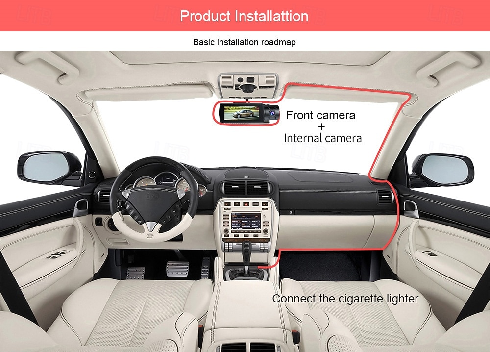 3.16-Inch High-Definition 1080P Screen Driving Recorder Three-Lens Car DVR With Reversing Image Loop Recording Motion Detection 2026 - $58.99 –P13