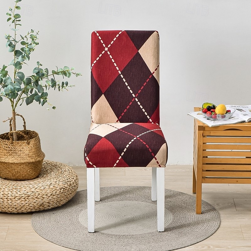 Capa protetora para cadeira de jantar, super ajustável, elástica, removível e lavável, com assento curto, ideal para salas de jantar de hotéis, cerimônias, banquetes e festas de casamento. de 2026 por $13.49 –P5