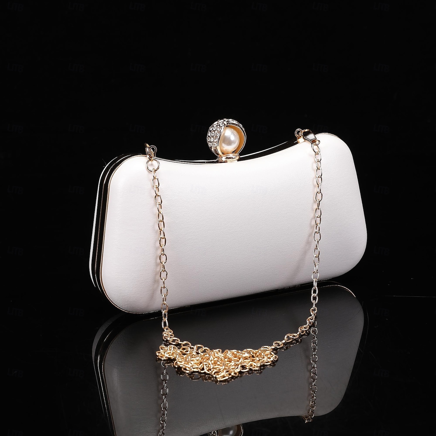 2026年 女性用 クロスボディバッグ クラッチバッグ ウォレット イブニングバッグ 小銭入れ レザー 日常 パーティー 純色 黒い銀 ゴールド / ホワイト アーモンド  コレクション – $29.99 –P11