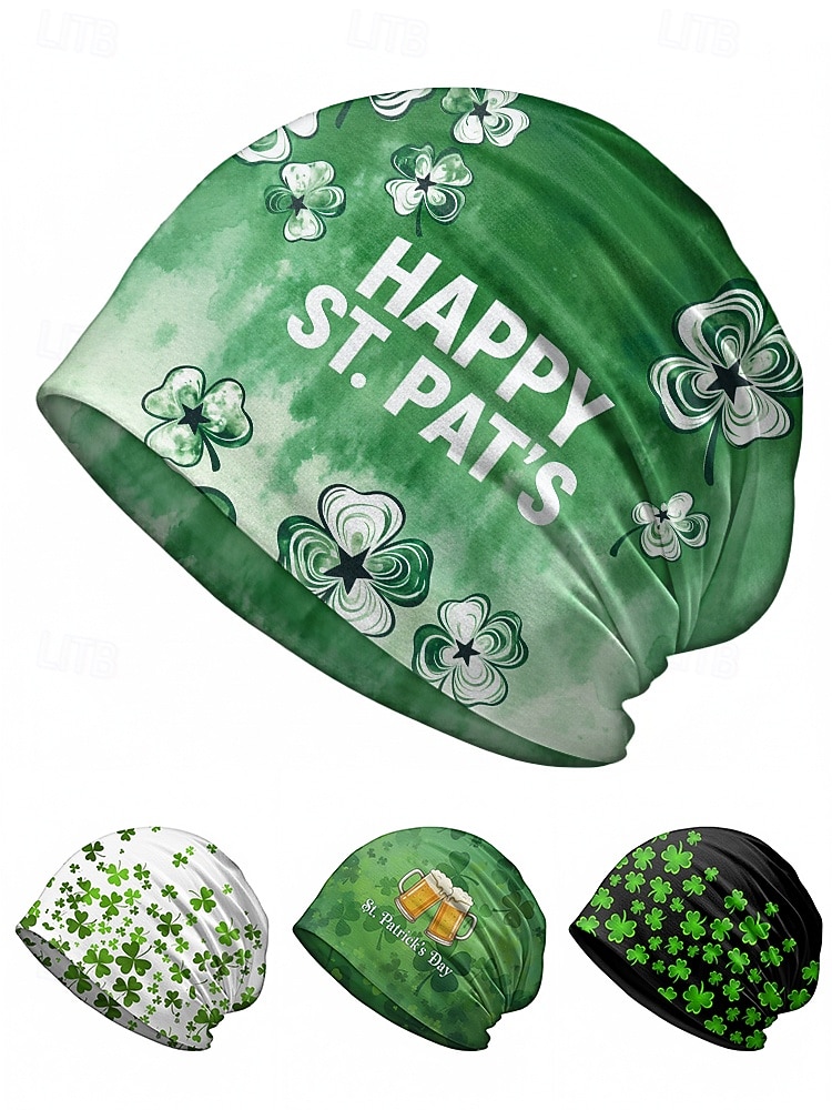 berretto da donna per il giorno di San Patrizio, misto cotone e poliestere, vari modelli con trifogli e grafiche festive, perfetto per le feste e per l'uso quotidiano del 2026 a $11.99 –P7