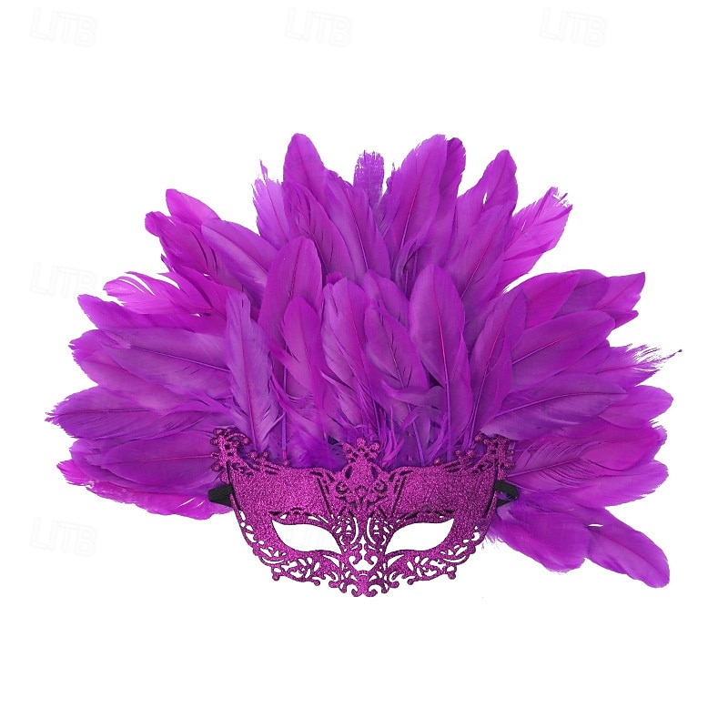 Farsangi maszk Maszk Velencei maszk Toll Felnőttek Női Mindszentek napja Farsang Mardi Gras Velencei karnevál Egyszerű Halloween jelmezek Kiöltözik 2026 - $96.99 –P2