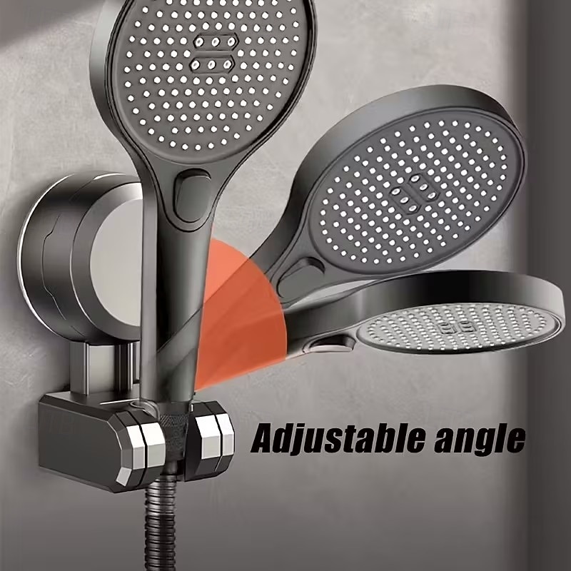 1/2 darabos tapadókorongos zuhanytartó - többcélú fürdőszobai kiegészítő, tapadókorongos permetezőtartó, hordozható, fokozott stabilitás és rugalmasság, praktikus zuhanytartozék-talp 2026 - $9.99 –P5