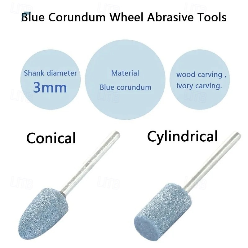 10 Pack 1/8 Shank Abrasive Mounted Stone Grinding Bits Sanding Drill Bit for Rotary Tool Flap Wheel for Grinding Polishing Deburring Ferrous Metal 2026 - $8.99 –P5