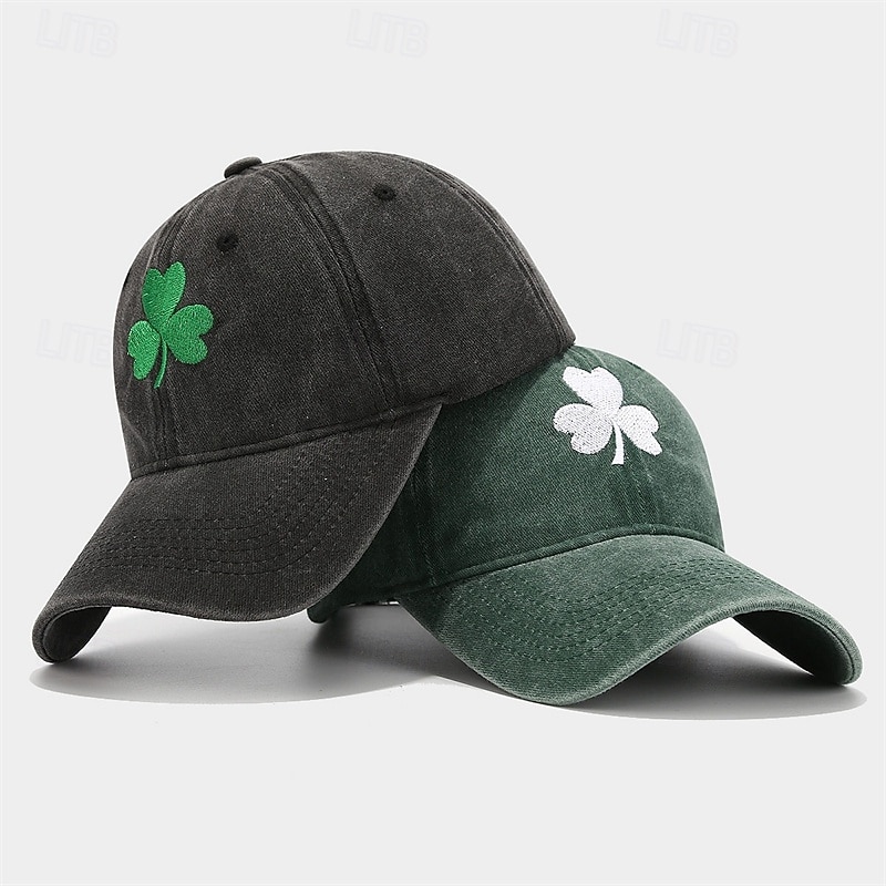 Clover Embroidered Baseball Cap St. Patrick's Day Lightweight Adjustable Sun Hat For Men and Women 2026 - $15.49 –P1