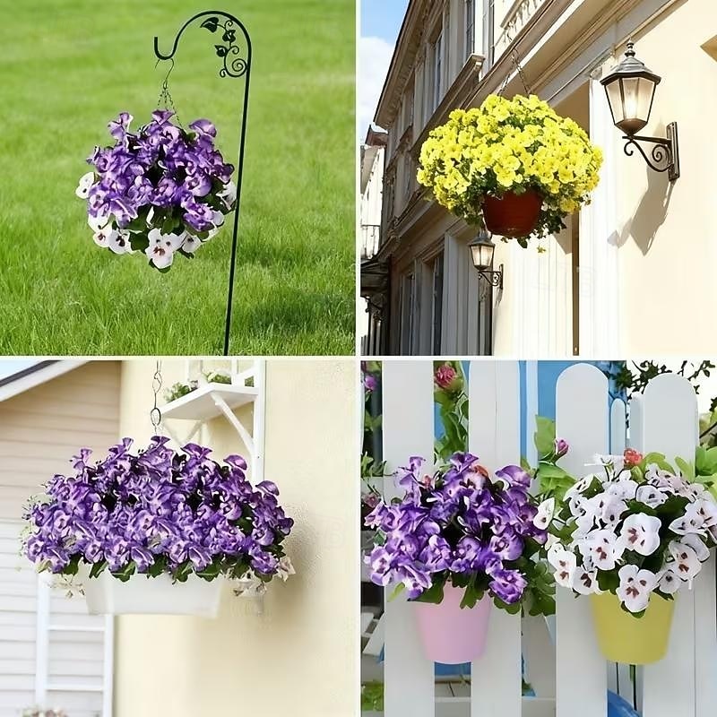 9 bundels driekleurige kunstbloemen in retrostijl, geschikt als bloemversiering voor binnenplaats, balkon, binnen- en buitenbeplanting, bruiloftsdecoratie, feestartikelen en huisdecoratie. 2026 - $23.99 –P4