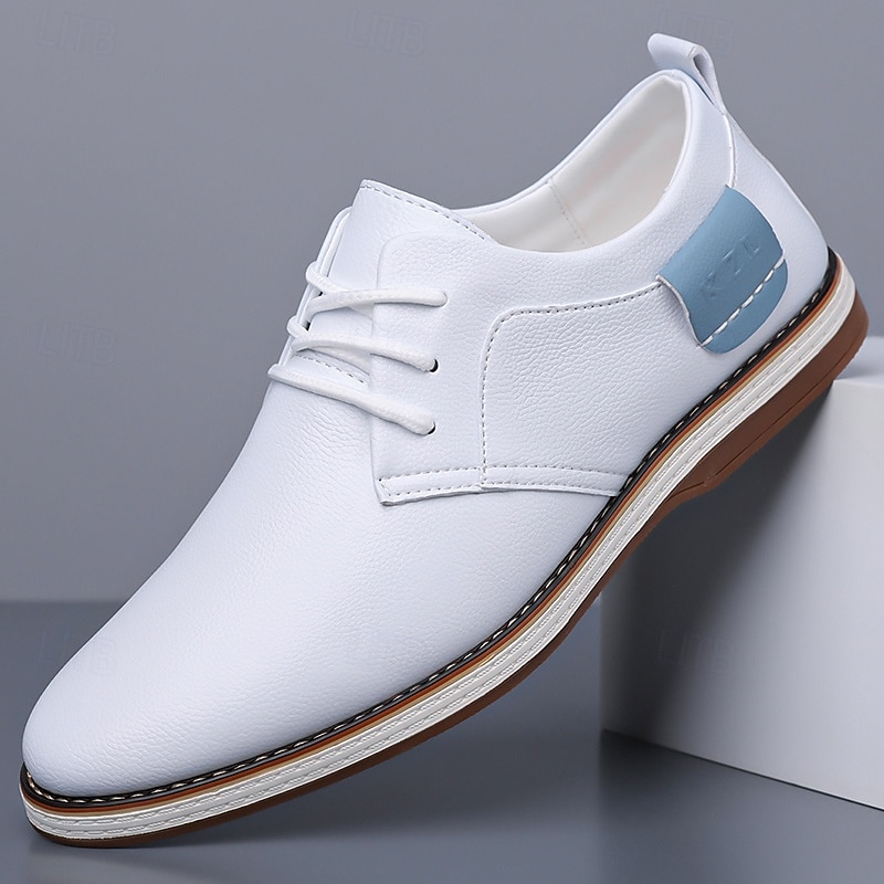 Ανδρικά casual μπλε παπούτσια oxford – άνετα παπούτσια με κορδόνια και μαλακό άνω μέρος, ιδανικά για καθημερινή χρήση, εργασία και casual εξόδους και γάμους. 2026 - $42.99 –P2