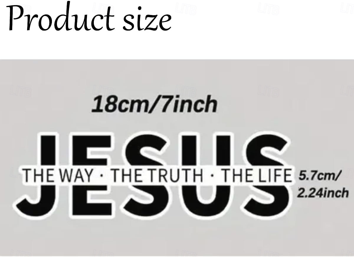 5 st Jesus - vägen, sanningen, livet kristna vinyldekaler, inspirerande bibelvers vattentäta avtagbara klistermärken, trosbilklistermärken för bilar, lastbilar, bärbara datorer, kristna gåvor 2026 - $16.99 –P7