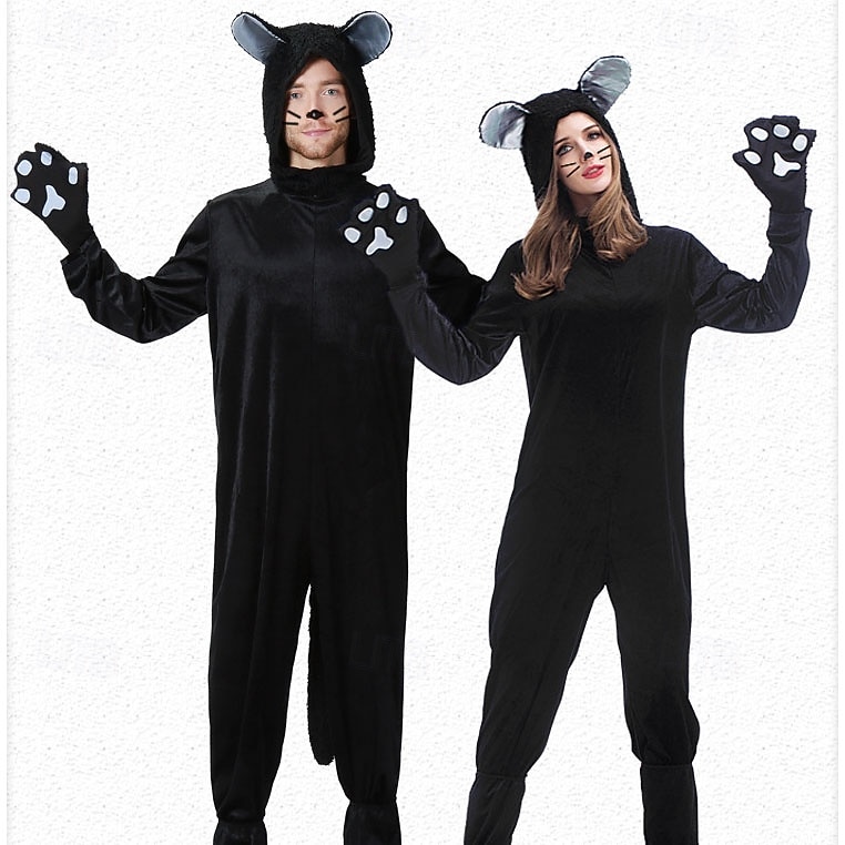 Kigurumi-pysjamas Fancy kostyme Onesie-kostyme Dyremønster Katt Varm søt stil Behagelig Med hette Fleece Voksne Herre Dame Karneval Påske Fest Ytelse homewear Kle deg opp 2026 - $57.99 –P2