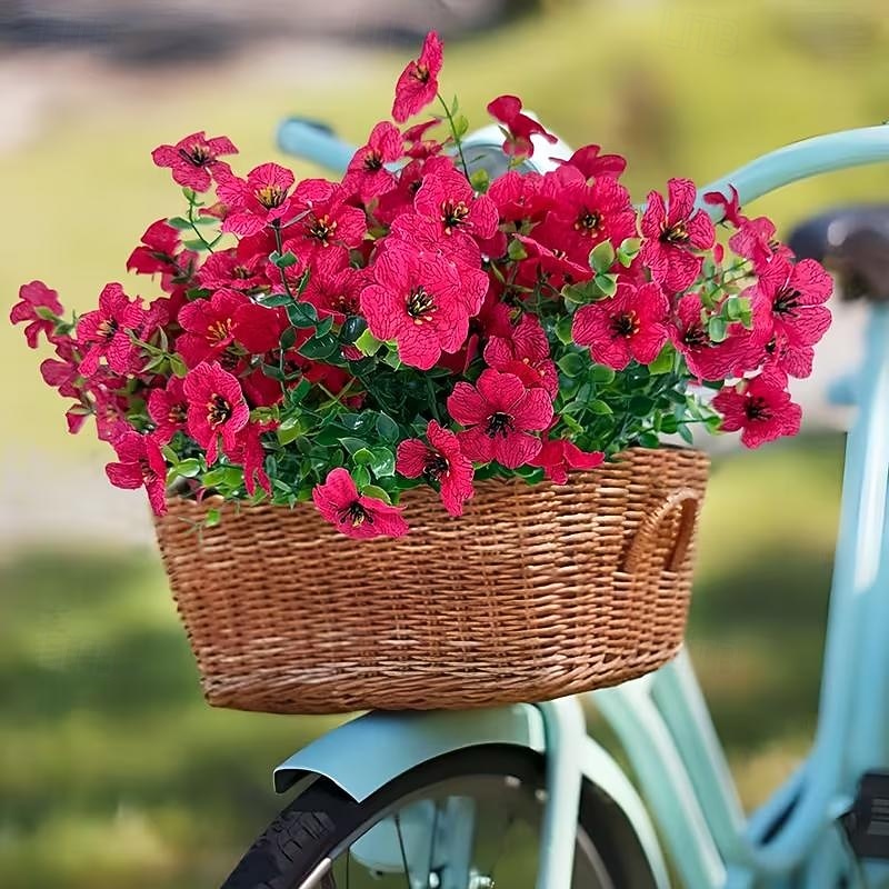 10 Bundles Artificial Flowers Fake Plants - Fake Flowers Outdoor Artificial Plants Flowers Eucalyptus Leaves DIY Wedding Garden Porch Window Box Pot Planters Decor Room Decor Home Decor Valentine's Day 2026 - $20.99 –P11
