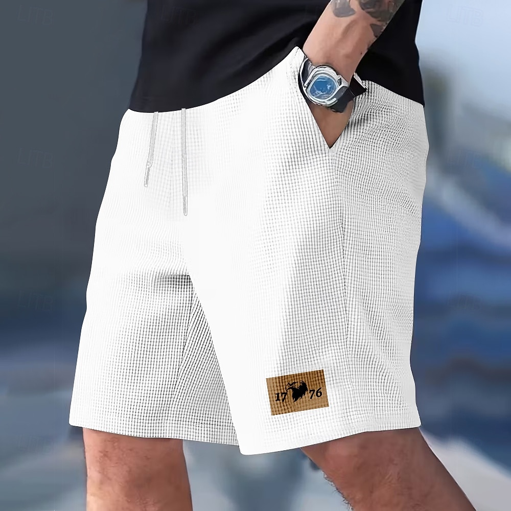 Per uomo 1776 250° anniversario degli Stati Uniti Pantaloncini Waffle Pantaloncini da tuta Pantaloncini casual Misura del girovita medio Moda Casual Vacanza Jogging Allenamento Coulisse elastica in del 2026 a $22.99 –P1