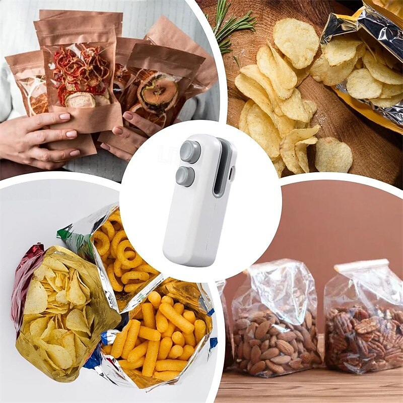 Mini Bag Sealer USB-Rechargeable Chip Bag Sealer Heat Sealer Snack Mini Bag Sealer Ideal for Freshness Preservation and Storage of Snacks and Chips 2026 - $11.99 –P6