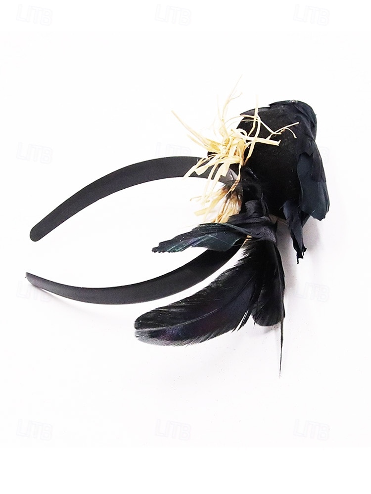 Naisten Mardi Gras -mustat varisliput - sulkapäiset linnut ja pesänaamiaisasuste - goottityylille karnevaaleille ja naamiaisille 2026 - $11.99 –P7