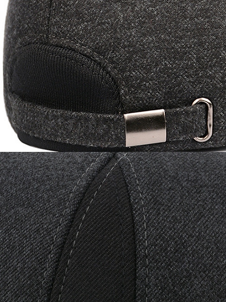 Férfi poliészter téli sapka összecsukható fülvédőkkel, több színben kapható – ideális hideg időjáráshoz és szabadtéri tevékenységekhez 2026 - $11.99 –P11