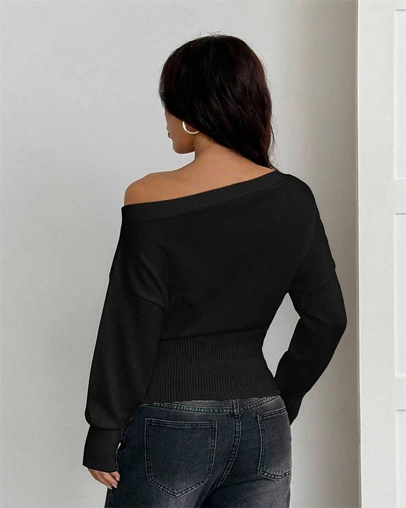 Жен. Блуза Нарядные Топы Рюши Туника Полотняное плетение Элегантный стиль Винтаж Дамы Длинный рукав С открытыми плечами Обычные топы Повседневные Офис Праздники Черный Белый Винный Коричневый Серый 2026 - $33.99 –P6