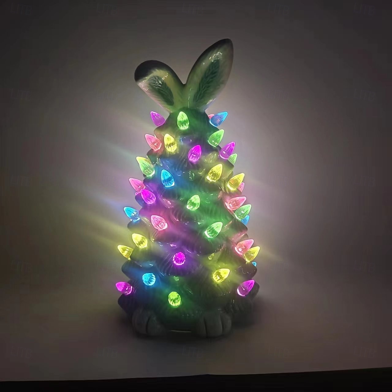 Easter Ceramic Rabbit Tree Lights AAA Battery Indoor/Outdoor Bedroom Bedhead Party Living Room Dining Room Desktop Decoration Light 24.5 * 14CM 2026 - $27.99 –P9
