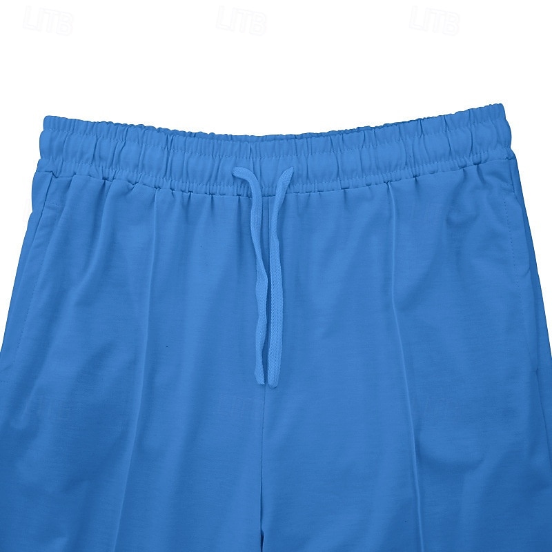 Men's Sweatpants Joggers Trousers Drawstring Pocket Elastic Waist Plain Comfort Breathable Outdoor Daily Holiday Vacation Fashion Blue Black Micro-elastic 2026 - $17.99 –P4