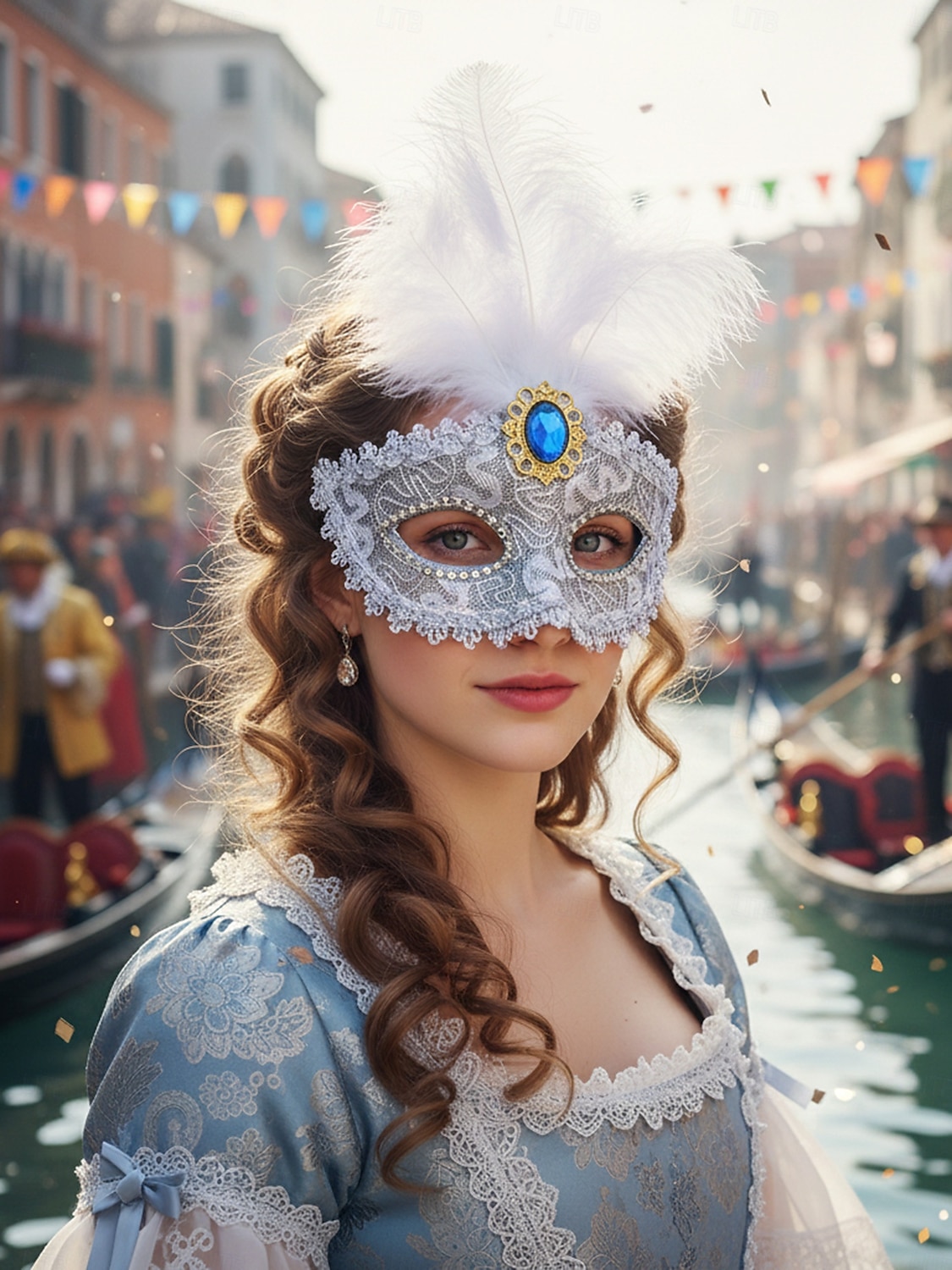 Kvinnors Grön Fjäder Venetiansk Maskeradmask - Lyxig Barock Crystal-Pyntad Karneval Kosttillsats för Venedigfestivalen Mardi Gras  Maskeradfester 2026 - $11.99 –P1