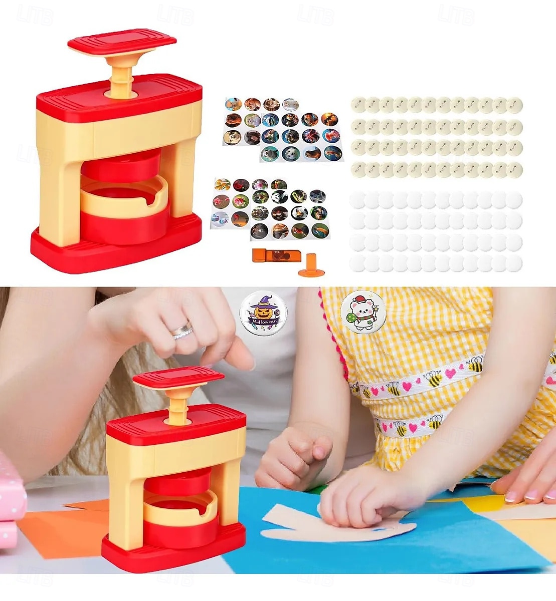 2026年 ピンボタンメーカーマシンのおもちゃ、誕生日用の手作りDIYクラフト  コレクション – $43.99 –P3