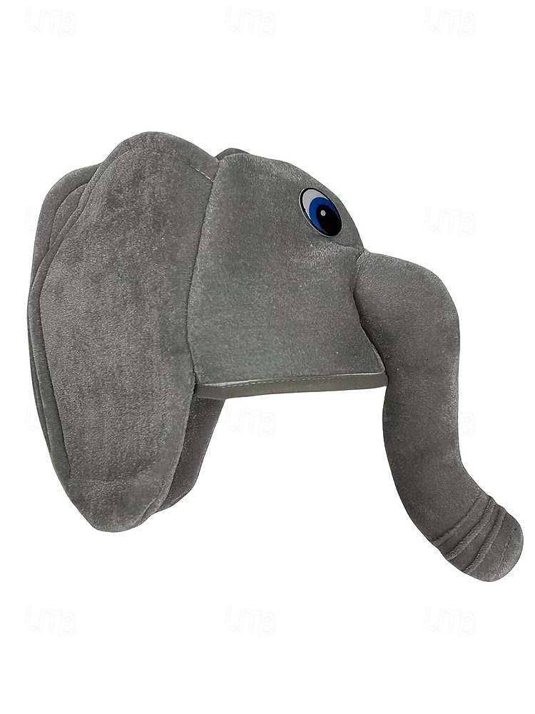 Unisex Polyester Elephant Mardi Gras Hat, Fun and Soft, Perfect for Carnival & Masquerade Balls, Cute Animal-Themed Accessory 2026 - $18.99 –P9