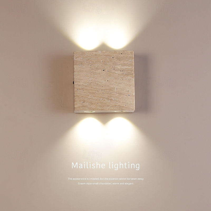 natúr sárga travertin kőből készült falikar japán stílusú wabi sabi beltéri fali lámpa konyhába, hálószobába, nappaliba, fésülködőasztalhoz, g9 üveg fali lámpa 2026 - $127.99 –P9