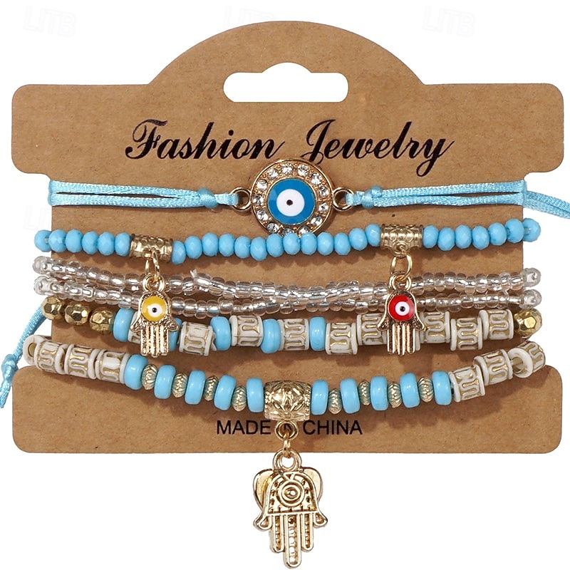 Klassisk flätad Blomma Mode Trä Armband Smycken Svart / Rubinrött / Mörkblå Till Dagligen Helgdag Datum 2026 - $13.99 –P4