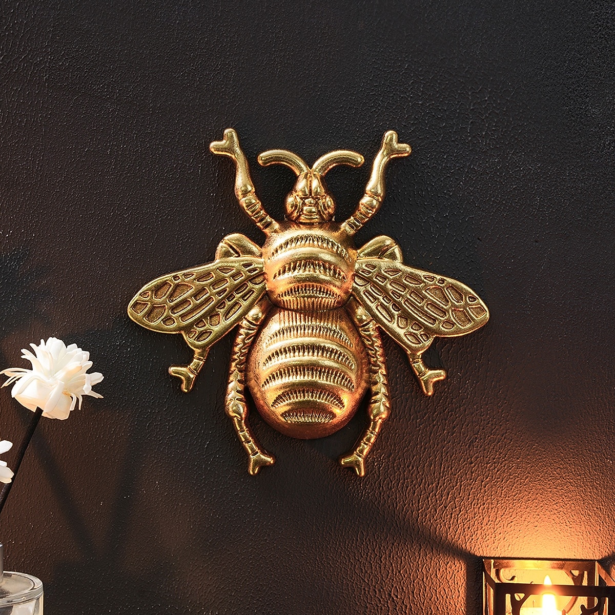 Wanddecoratie van een vliegende bij van hars, een uniek hangend ornament met insectenthema, perfect voor feestdecoratie, kamerdecoratie, woonaccessoires en wanddecoratie met een natuurlijke 2026 - $21.99 –P3