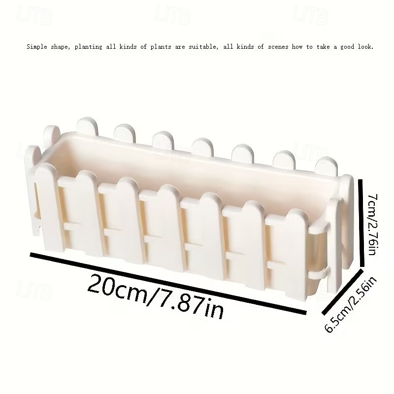 Lot de 2 jardinières en plastique pour clôture, pots de fleurs miniatures décoratifs, accessoires de jardin créatifs pour bonsaïs, fleurs artificielles, décoration intérieure et de table de 2026 ? $13.99 –P2