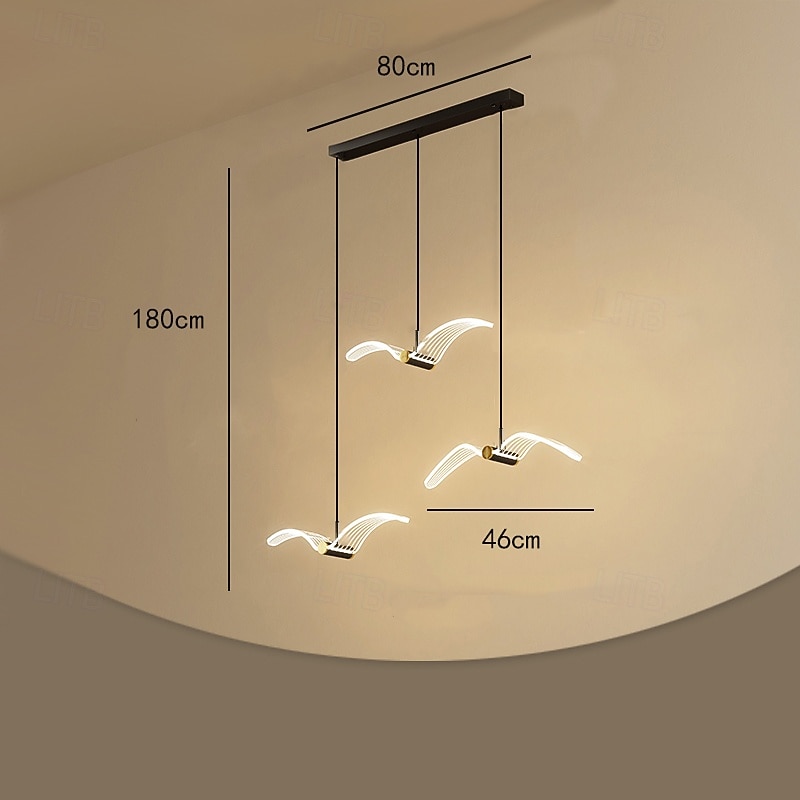 led függőlámpák konyhai szabályozható akril világítás 40cm 1/3/4 fényű modern parasztház előtér bejárati lámpatestek mennyezetre függő földgömb asztal fölé 110-240v 2025 - $71.99 –P7