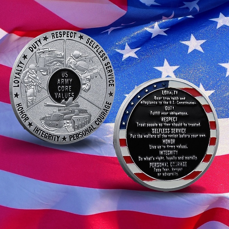 U.S. Army minnemynt – United States 250-årsjubileum jernkunst militær utfordringsmynt metall samlermedalje soldater og patriotiske gaver semikvadransjubileum 2026 - $15.99 –P2