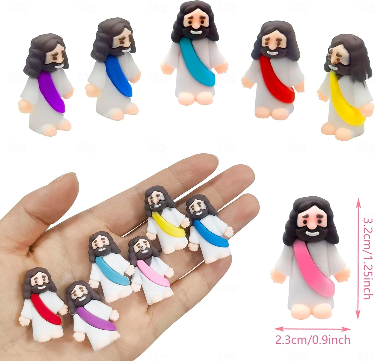 24 set förfyllda påskägg med mini-Jesusfigurer, hartsleksaker, perfekta för barn, flickor, pojkar, småbarn, påskäggjakt, fyllnadsmedel, påskkorg, festgåvor 2026 - $21.99 –P3