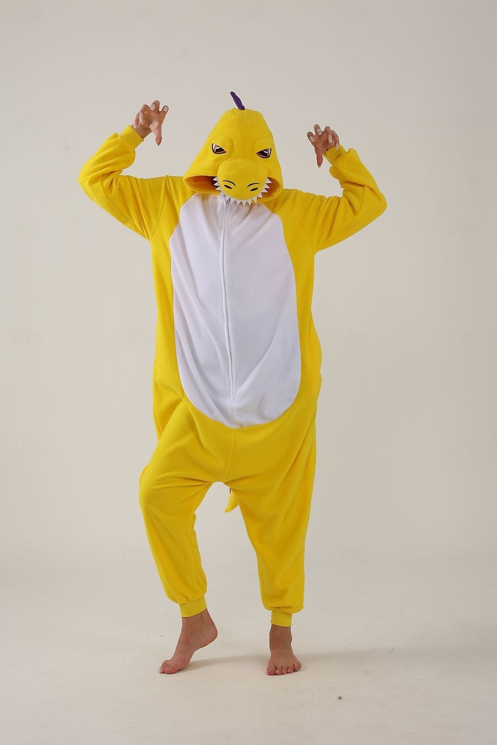 Kigurumi-pysjamas Gruppekostyme Onesie-kostyme Dyremønster Drage fantasi Varm Behagelig Med hette Fleece Voksne Herre Dame Unisex Halloween Karneval Fest Ytelse homewear Kle deg opp 2026 - $44.99 –P5