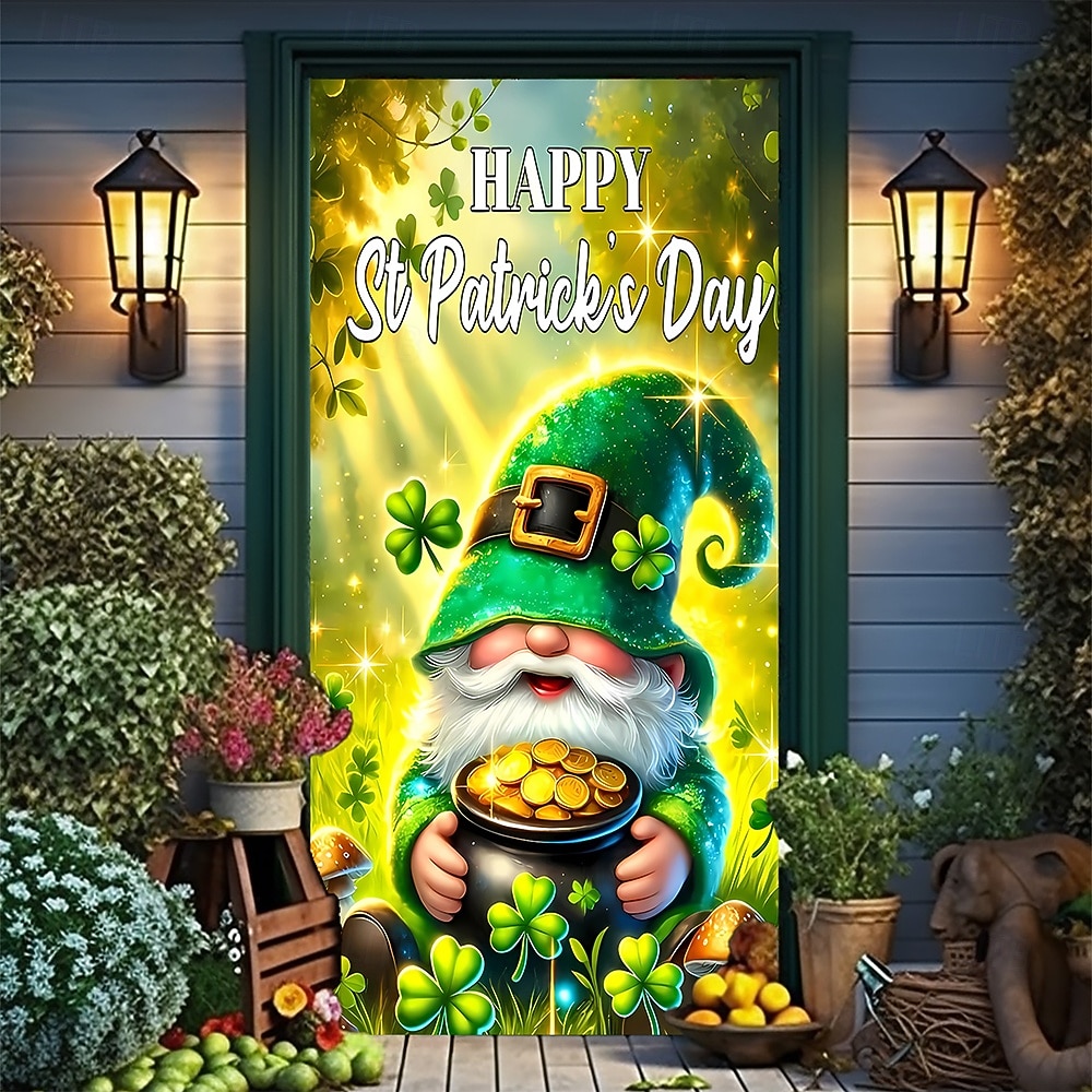 St. Patrick's Day Posters Door Cover Outdoor Banners Green Hat Shamrock Cute 3D Party Dorm Teens Room College Dorm Guys Man Cave Frat Bedroom Shooting Backgrounds Home Decor 2026 - $19.99 –P5