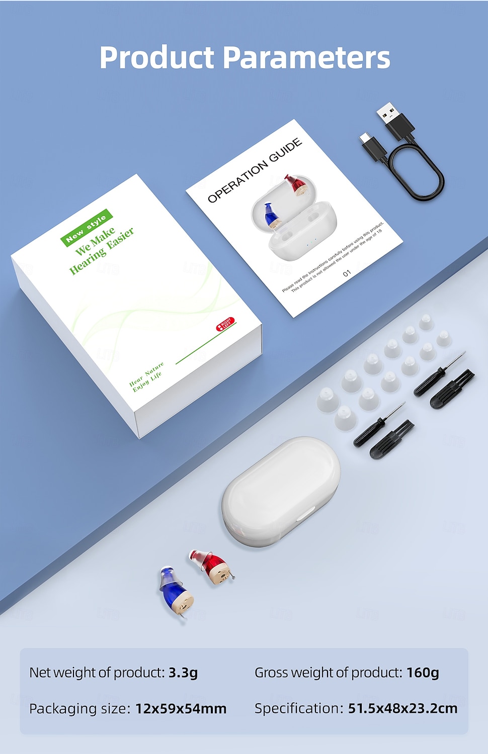 Rechargeable Hearing Aid for Seniors Invisible Hearing Aids with Noise Cancellation Adjustable Volume Control Ear Amplifier Hearing Assist Device with Charging Case 2026 - $86.99 –P8