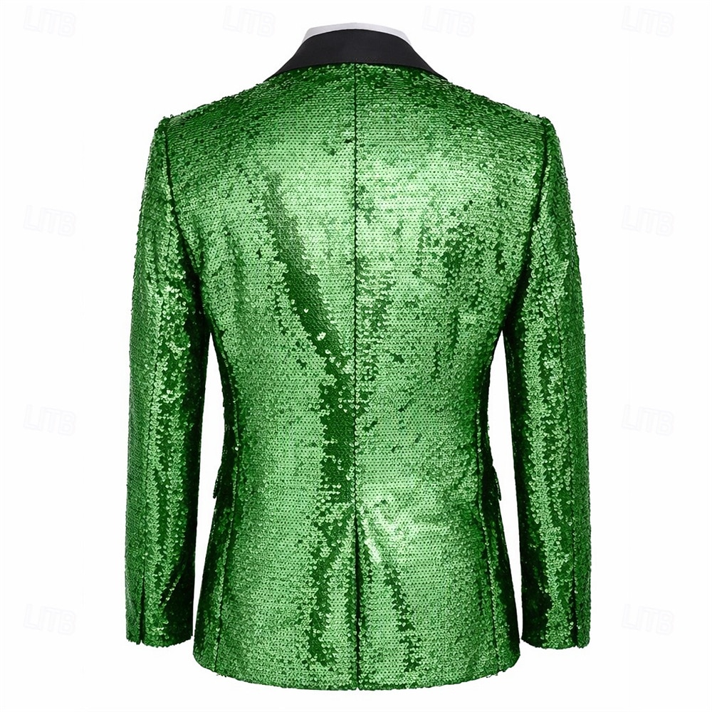 Retrò Vintage Anni '80 Metallico Lucido Smoking Completi & Blazer Disco Paillettes Costume Per uomo Costume di Carnevale Natale Halloween Carnevale Cocktail party Festa a Tema Parata dell'Orgoglio del 2026 a $77.99 –P3