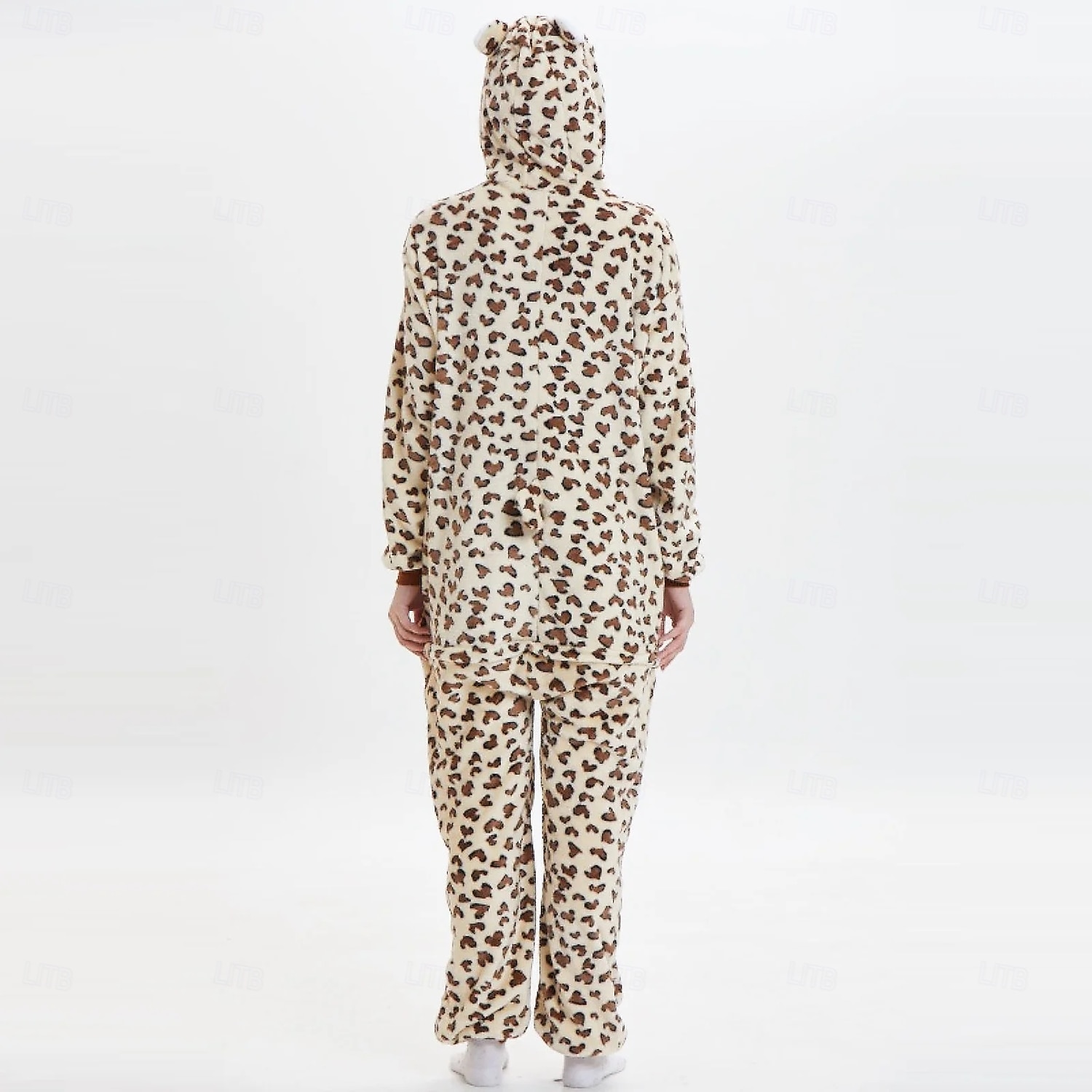 Kigurumi Pajamas Group Costume Onesie Costume Animal Leopard Warm Comfy Hooded Fleece Kid's Adults' Men's Women's Boys' Halloween Carnival Party Performance Homewear Dress Up 2026 - $27.99 –P6